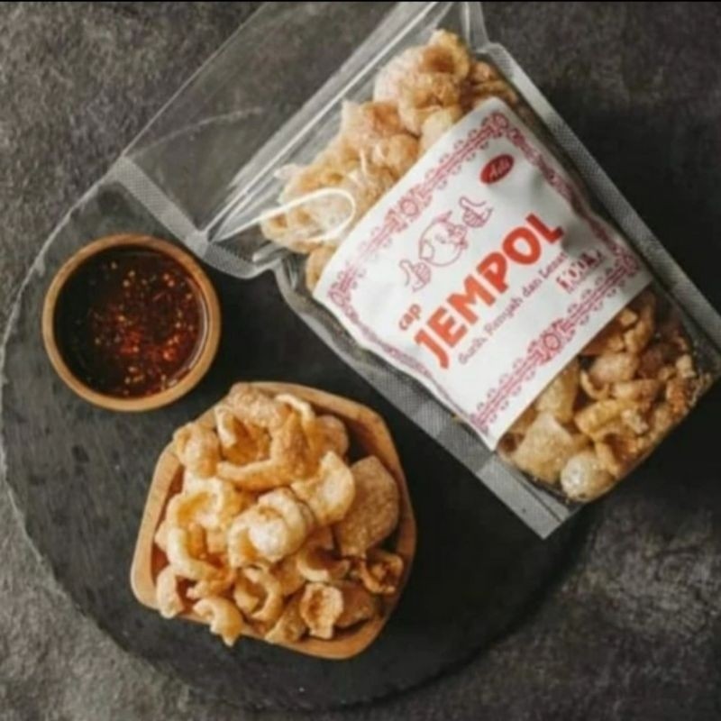 

krupuk babi kerupuk kulit babi cu jiu ca cap jempol 100gr asli original