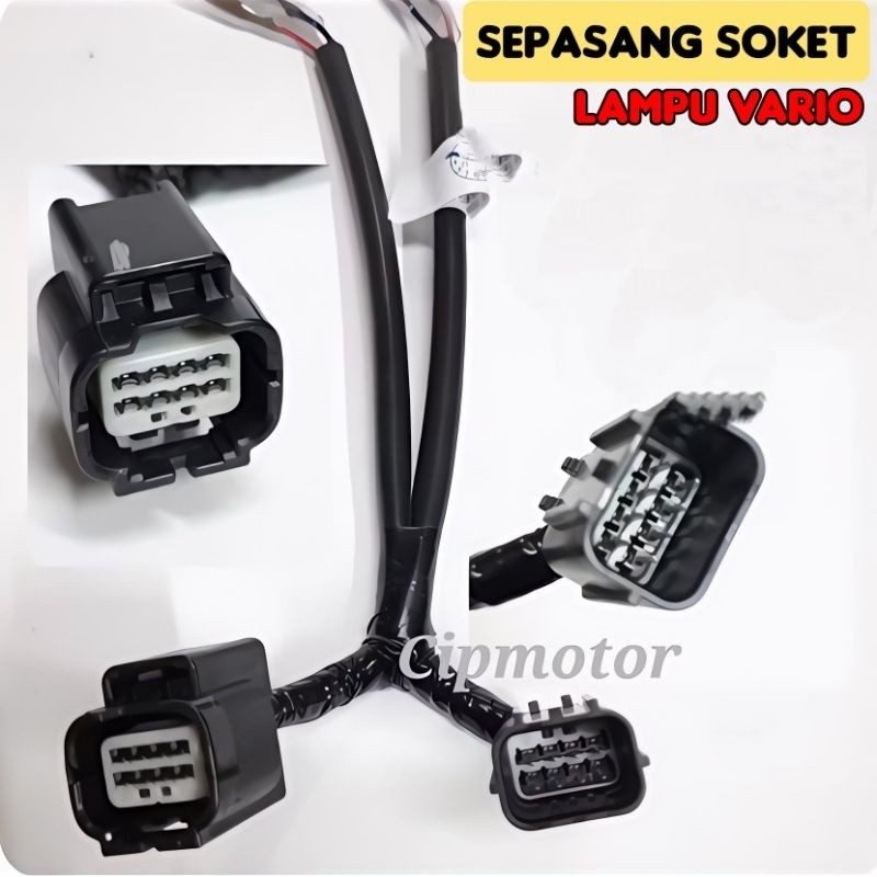 Soket Lampu Vario 150 smartkey 2018 8 pin Soket Saklar Vario 125 150 aksesories motor