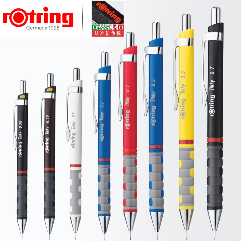 

1 Rotring Tikky Mechanical Pencils 0.5/0.7mm Automatic Press Pencil Lightweight Plastic Body Triangular Barrel Hi-polymer Leads