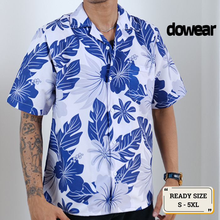 Hem Baju Kemeja Cowok Cewek Motif Kemeja Pantai Hawai Pria Kemeja Motif Pria Wanita Lengan Pendek Ju