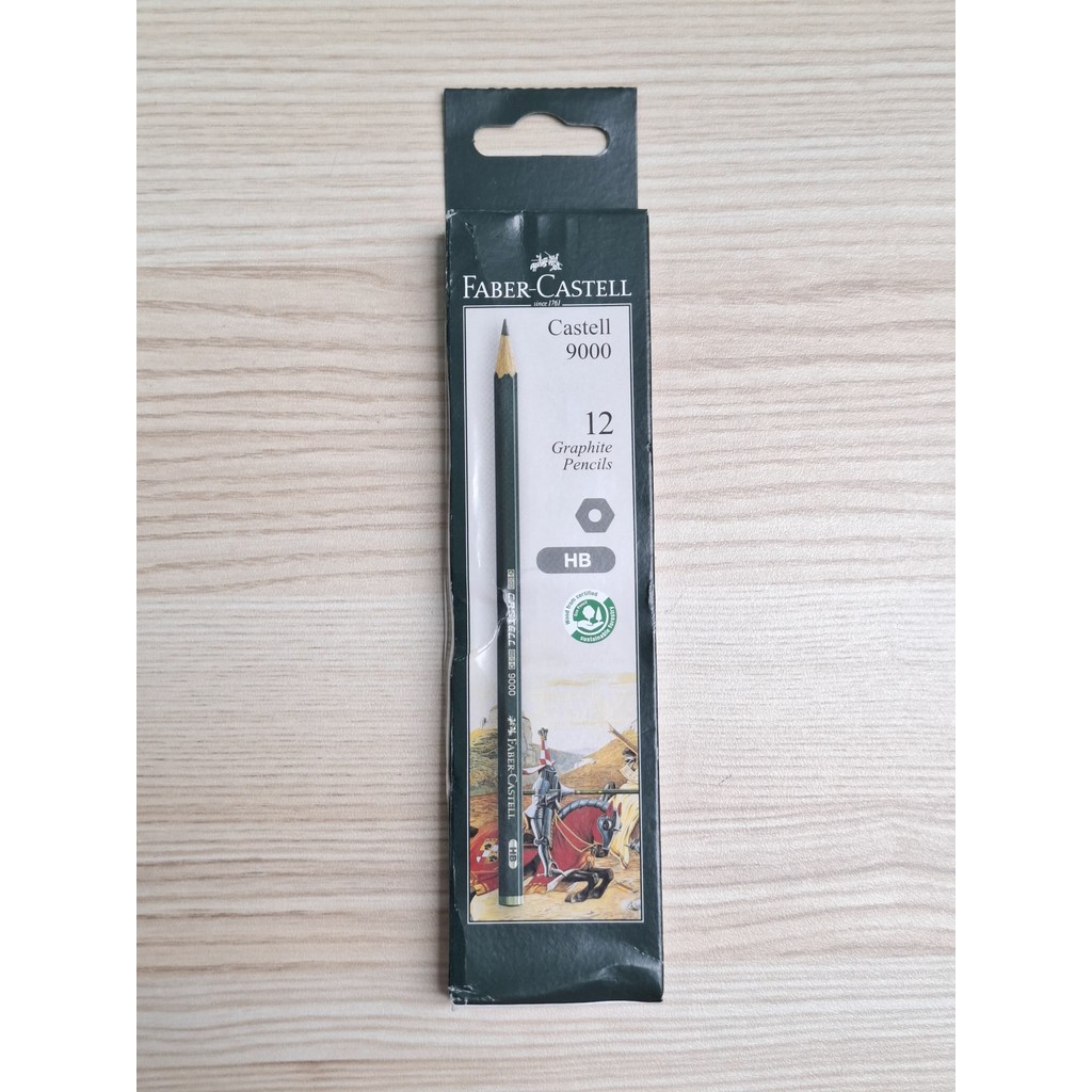 

9000 HB PENSIL FABER CASTELL BOX ISI 12 BATANG KAYU