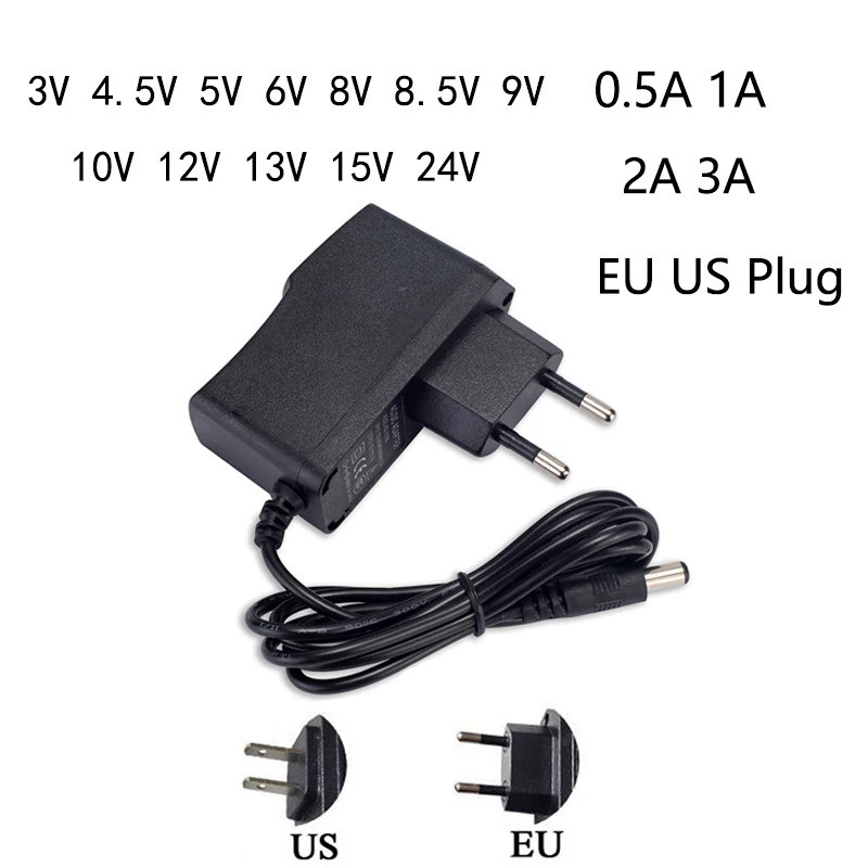 Catu Daya AC 110V 220V ke DC 5V 9V 12V Volt 3V 5V 6V 8V 9V 12V 13V 15V 24V 1A 2A 3A Adaptor Daya Uni