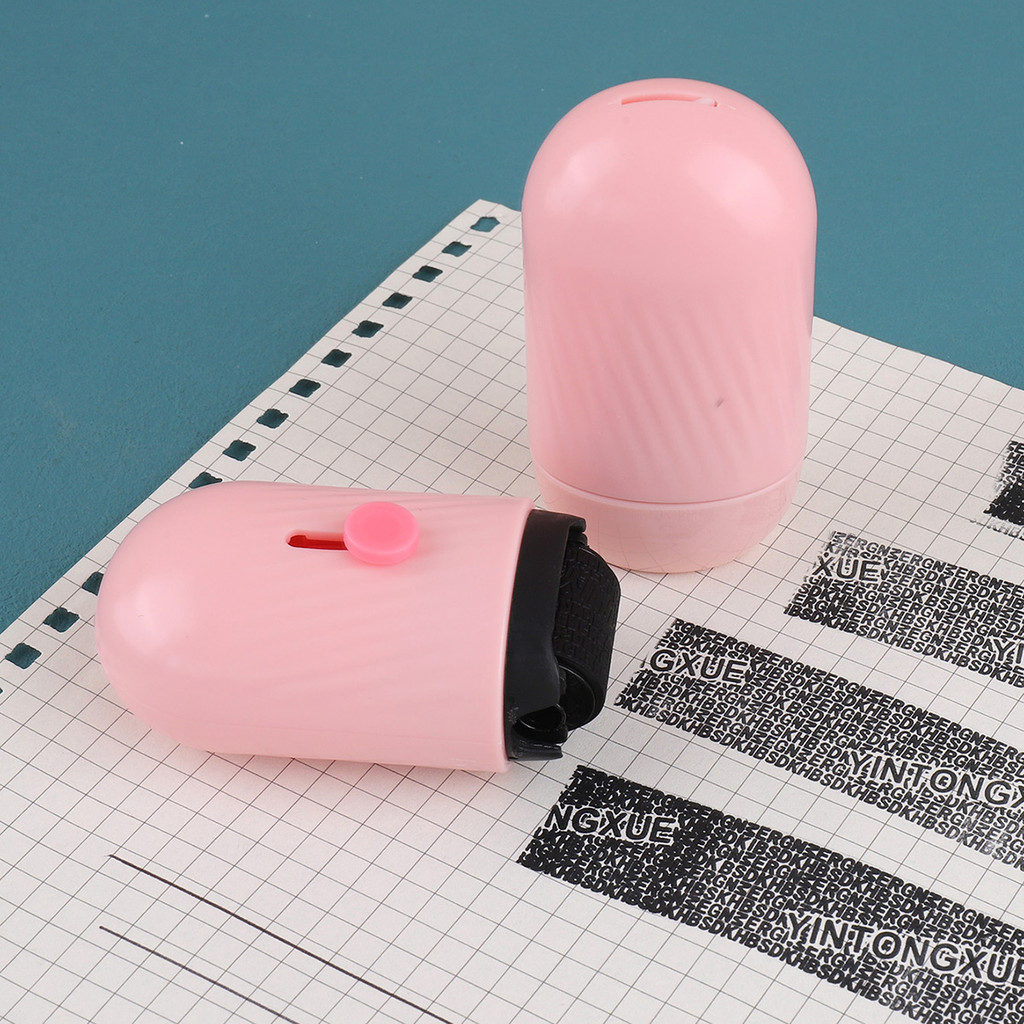 

1pc cylindrical secret roller stamp, Graffiti on personal privacy information on express delivery sheets Study office supplies