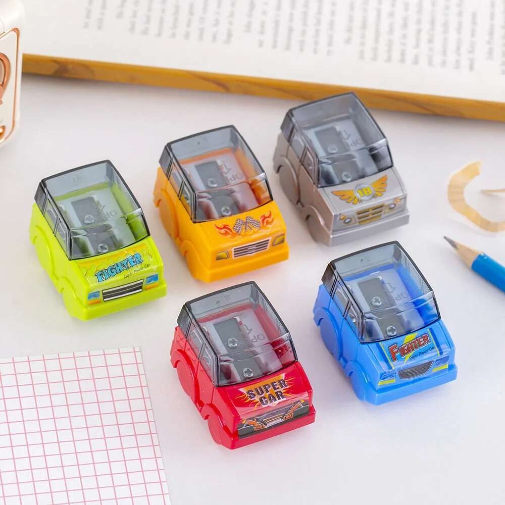 

1 Piece Lytwtw's Creative Diplopore Car Pencil Sharpener Stationery Cartoon Office Supplies Kawaii School Accessories