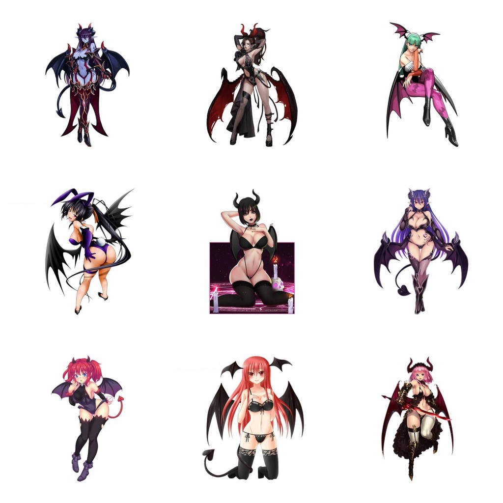 

Succubus Beauty Demon Girl Car Stickers Creative Graffiti Vinyl Decal Auto Bumper Trunk Scratch-proof Material Car Decoration