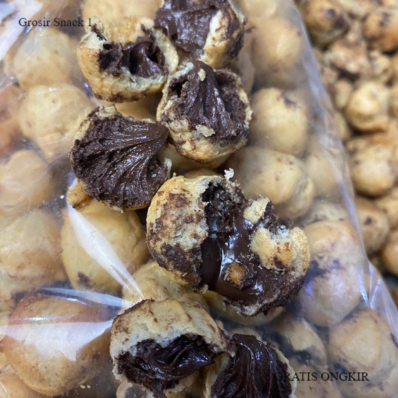 

NEW PROMO Sale sus kering kue sus kering isi coklat 1 kg kue soes kering isi coklat