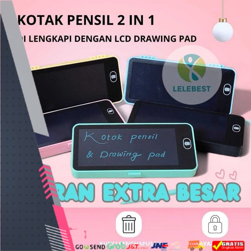 

TERMURAH Drawing Box Kotak Pensil Dan Papan Coret Kreatif Anak Dengan Digital Pad Edukasi