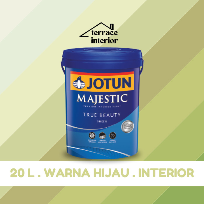 Cat Tembok Majestic Sheen Interior Jotun warna Hijau 20 L