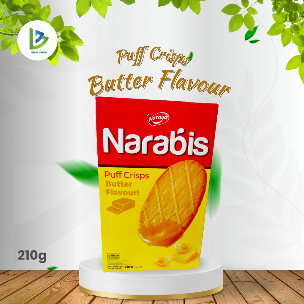 

Naraya - Narabis Puff Crisps 210g (Butter - Dark Chocolate - Coconut Latte) Flavour