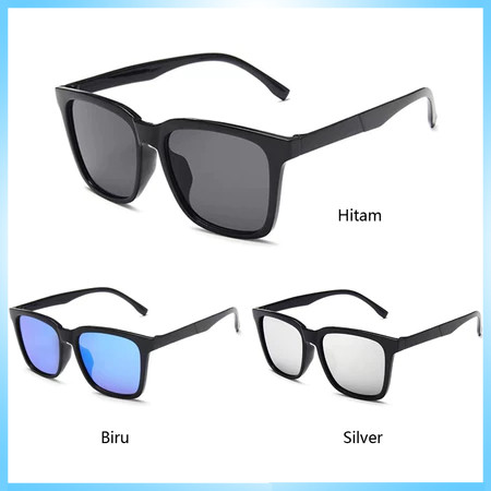 Kacamata Anti UV Kacamata Hitam Pria Kotak Kacamata Pria Fashion Kacamata Sunglasses Anti UV Import