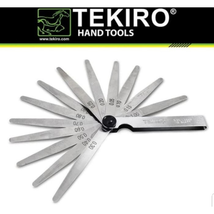 Tekiro Feeler Gauge 13 Blade Puller Fuller Kunci Stel Klep AU-FG1292