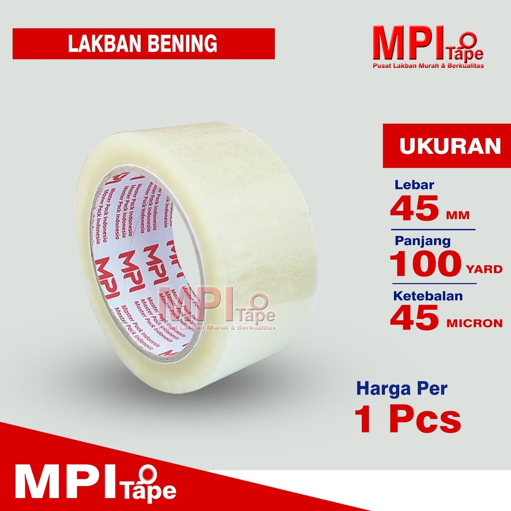 

Lakban Bening MPI 45 mm x 100 Yard - Lakban Packing