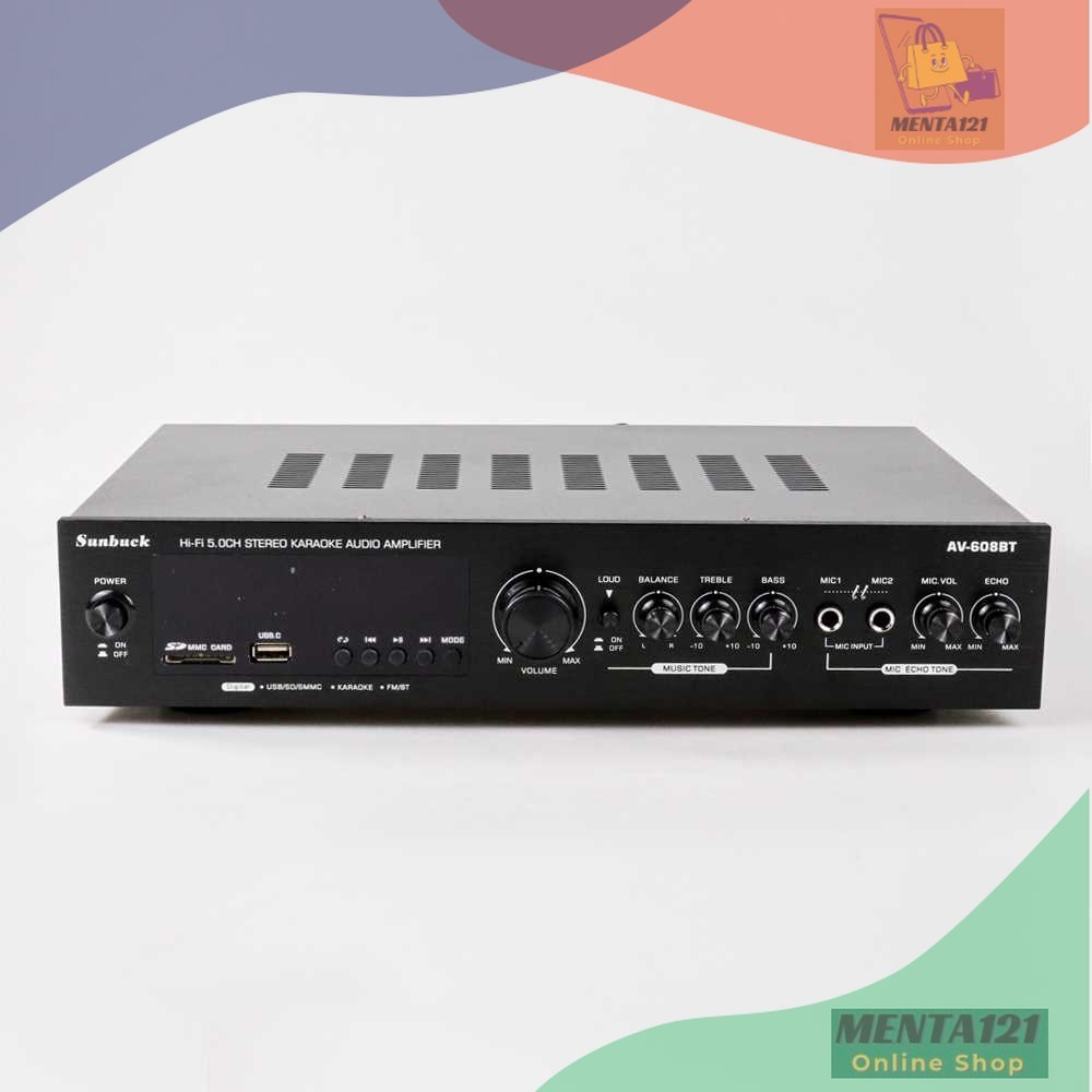 Sunbuck Audio Bluetooth Amplifier Karaoke 5CH 600W - AV-608BT
