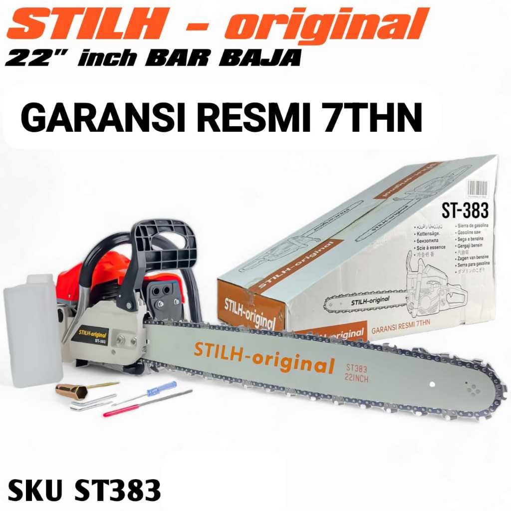 

FLASH SALE SENSO stilh original CHAINSAW PREMIUM ST383 22inch laser baR GARANSI RESMI