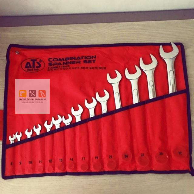 ATS Kunci Ring Pas Set 14pcs 8-32mm