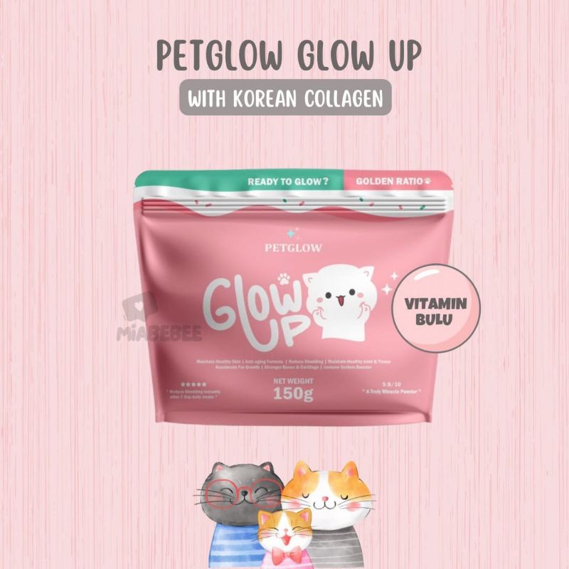 Petglow Glow Up with Korean Collagen/Vitamin Bulu Kucing