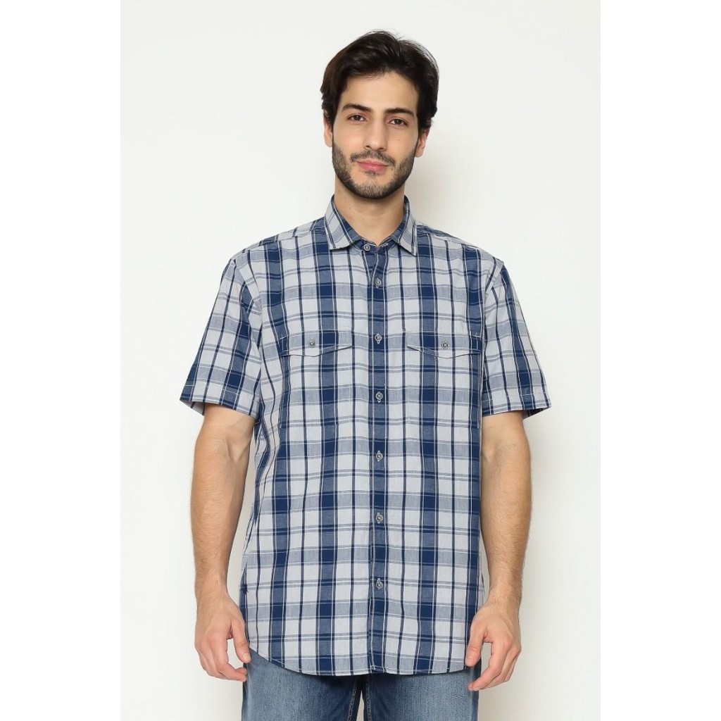 Kemeja katun lengan pendek Lois Jeans Original KLS501