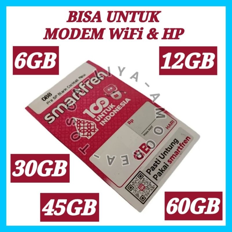 Kartu Smartfren Perdana Nonstop / Unlimited Kuota 24 Jam Bisa Untuk HP & Mifi Modem Wifi