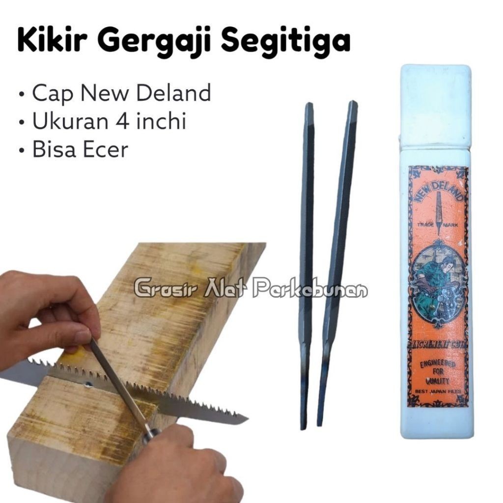 Kikir Segitiga SLIM TAPER Saw Files Pengasah Gergaji Kayu Tangan - Grosir Ecer Uk 4 icnhi Kualitas B
