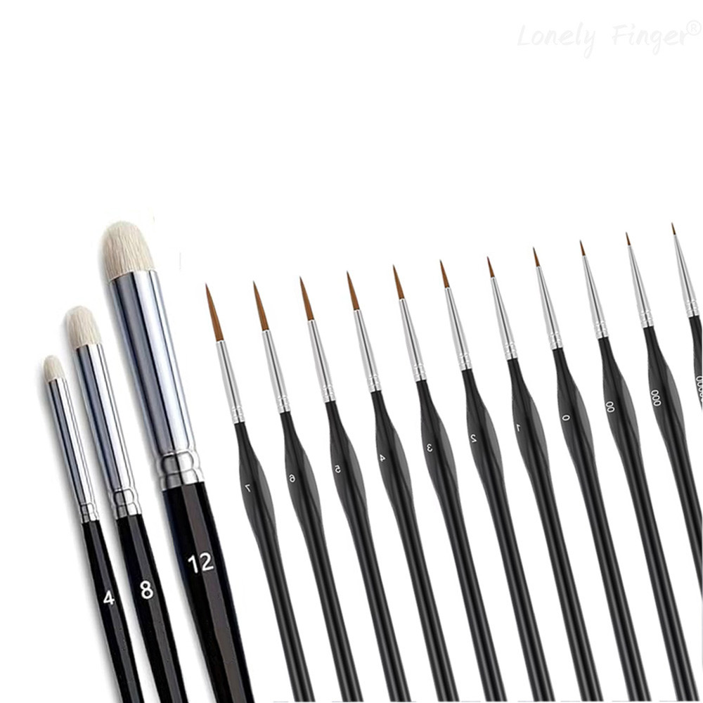 

Miniature Paint Brushes, 3/11/14 PCS Dry Brush Model Brushes, Micro Detail Paint Brush Set for Acrylics, Oils, Citadel, Figurine