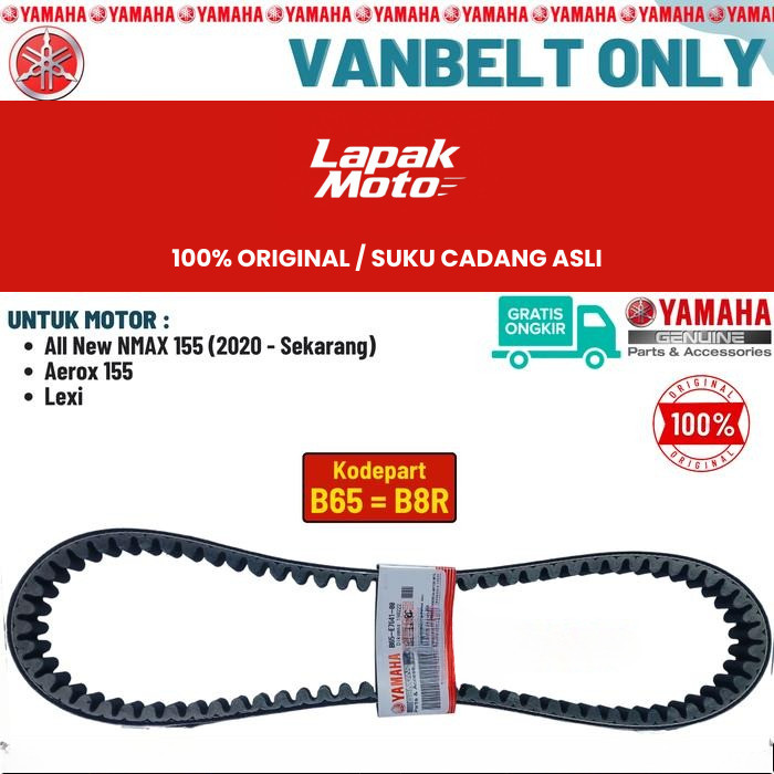 Vanbelt Nmax 155 Original Yamaha , Aerox 155 Original Yamaha , Yamaha Lexi 125 Ori , All New NMAX , 