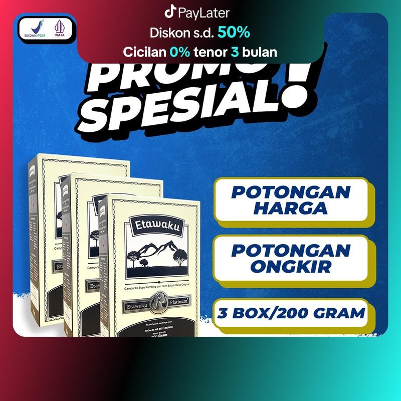 

3 Box Etawaku Platinum - Susu Kambing Etawa -Alami Bubuk Dairy Milk