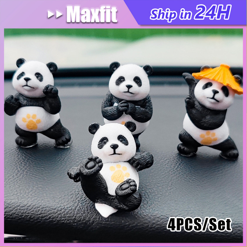 4Pcs/Set Kungfu Panda Ornamen Miniatur Multi Action Figure Kungfu Panda Pajangan Hiasan Dashboard Mo