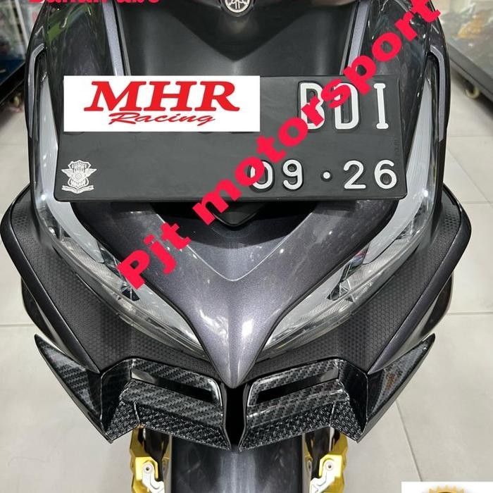 Winglet Motor New Aerox-155 2021 - 2022 Plastik ABS Original MHR - Carbone