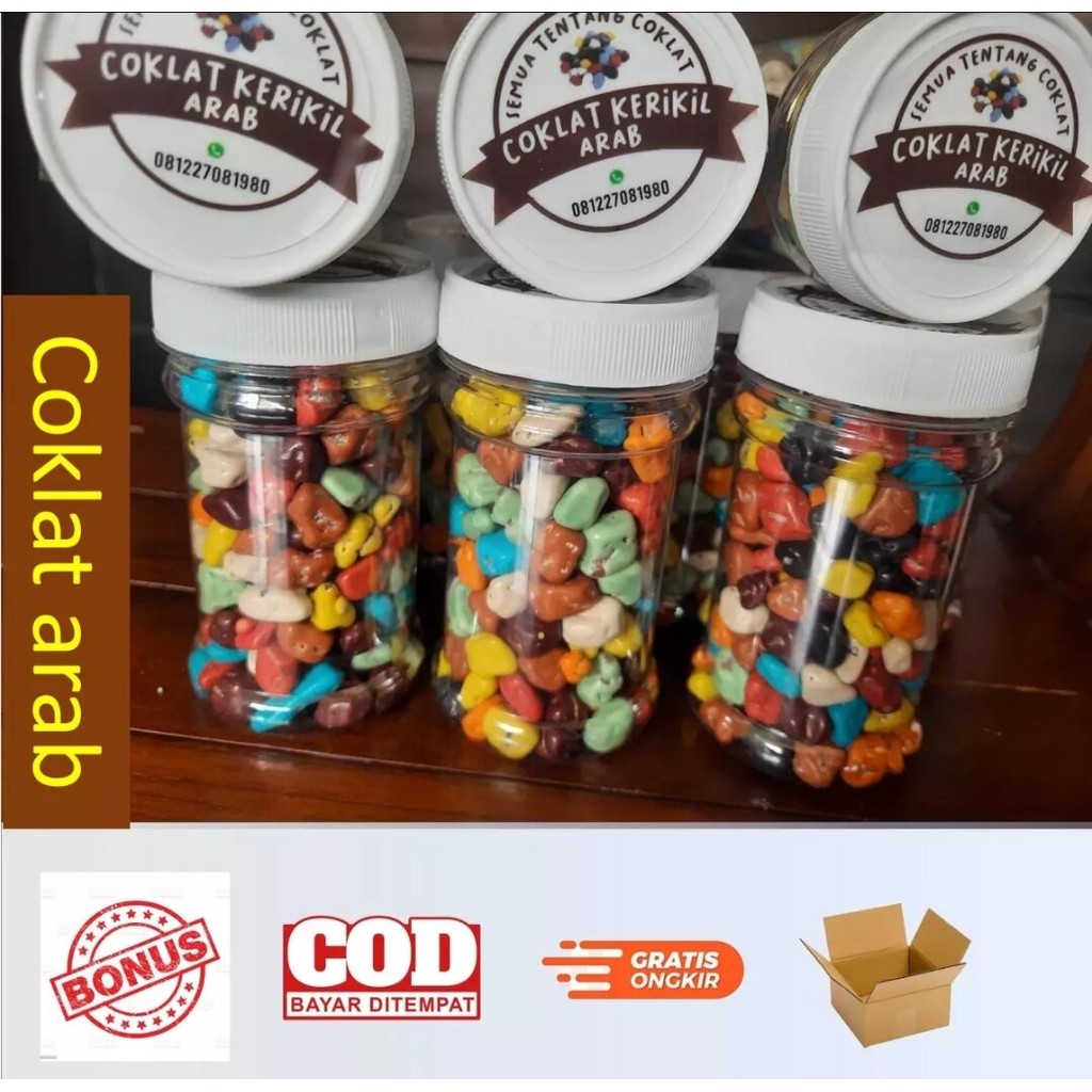 

PROMO COKLAT KERIKIL ARAB/TURKY/ALMER 125 GRAM+TOPLES