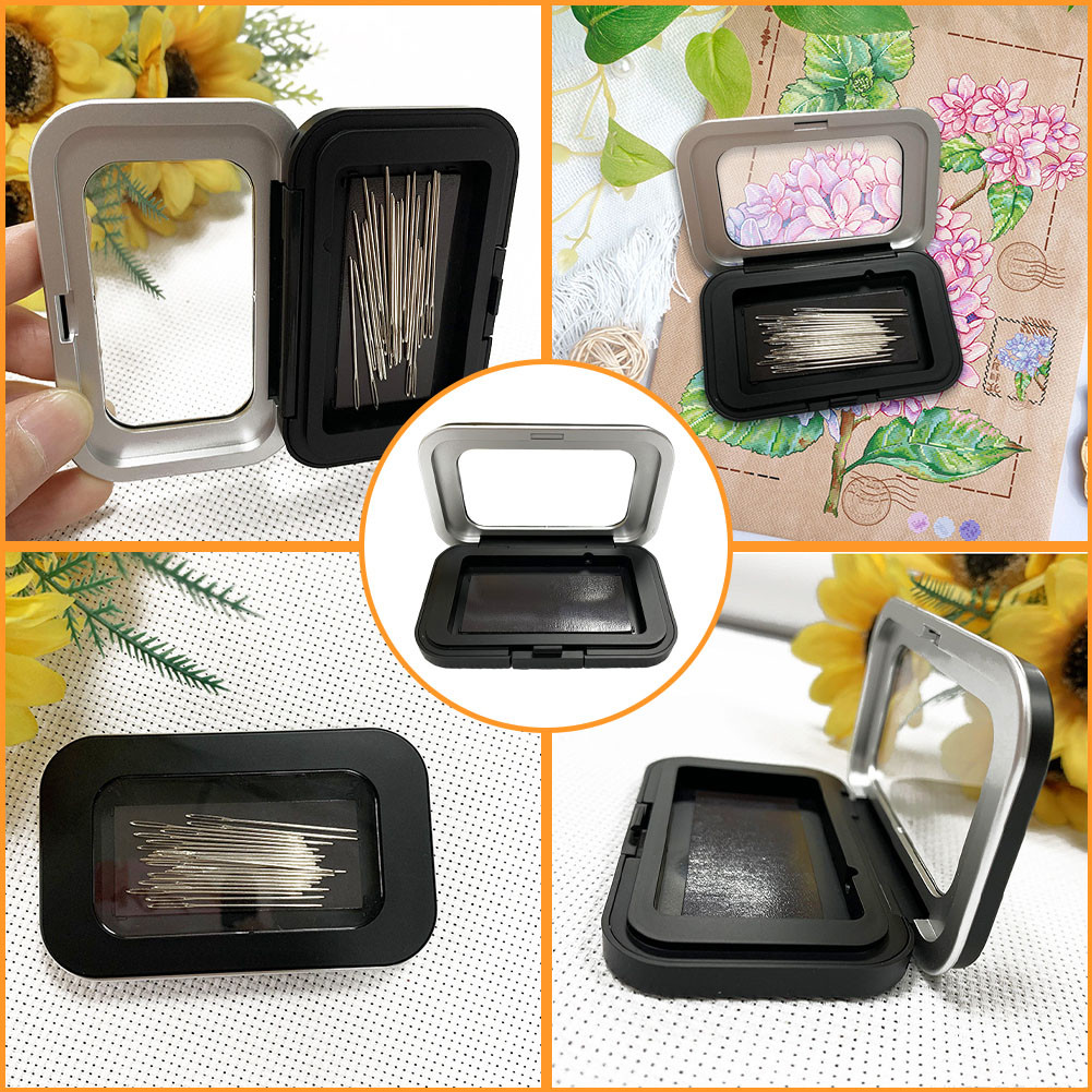 

1Pcs Black And Sliver Portable Magnetic Needle Storage Box For Embroidery Needles And Small Items Four Models To Choose From