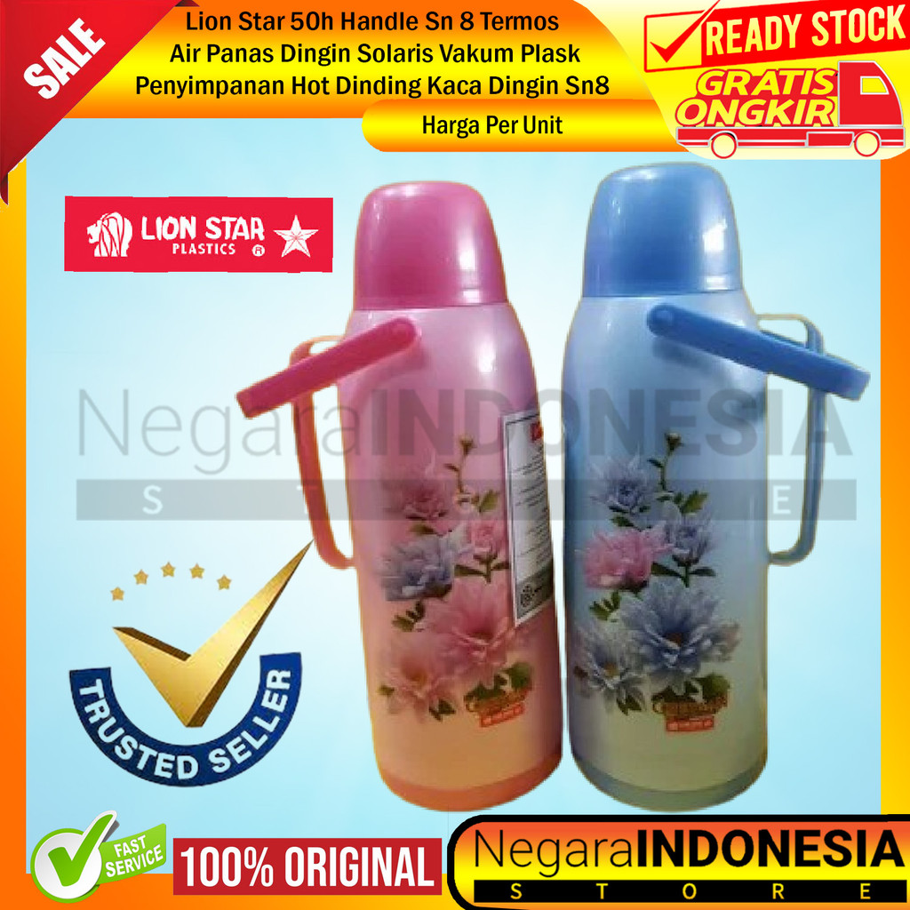 Lion Star 50h Handle SN 8 Termos Air Dingin Panas Flask Vakum Vacum Plask Solaris Setar 2L 2 Liter T