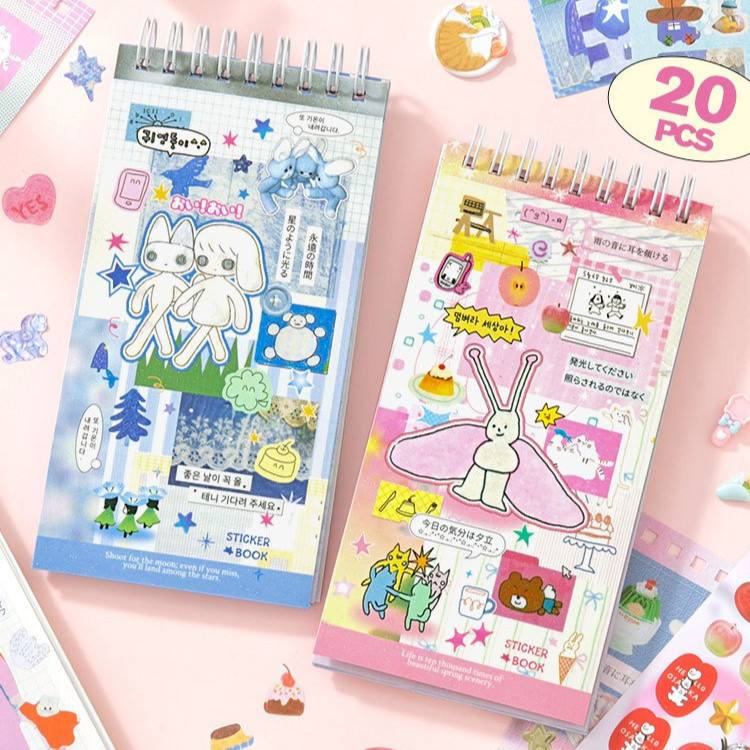 

[HARU] Magic Moment Series Sticker Book Stickers Dekorasi Binder Scrapbook Jurnal Stiker DIY Stiker Vintage