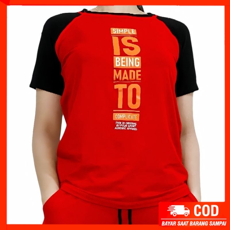 Pyur Sport - Baju Olahraga  Senam Aerobic Wanita Jumbo - 1163