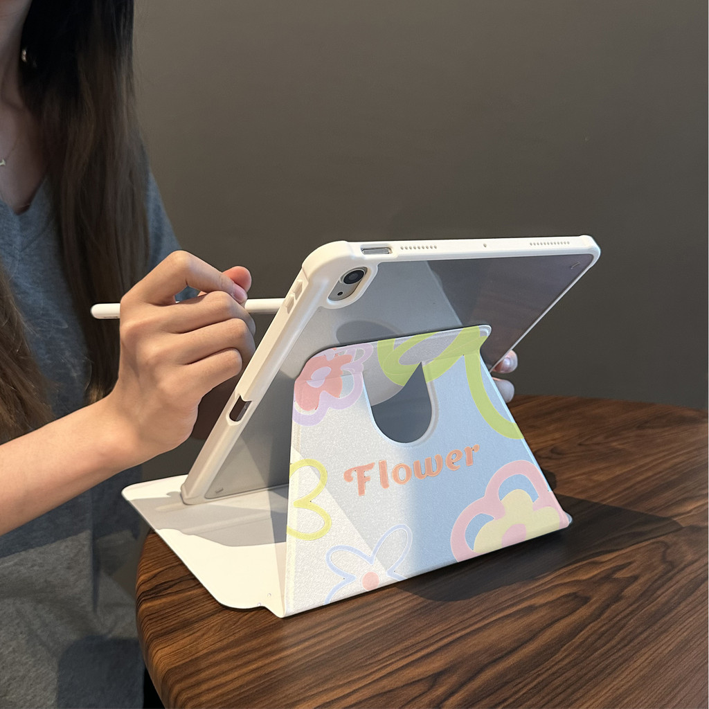 Cocok untuk ipad gen 10 tablet case pelindung lucu ipad air 5 rotasi ipad pro 11 inci 360° ipad air 