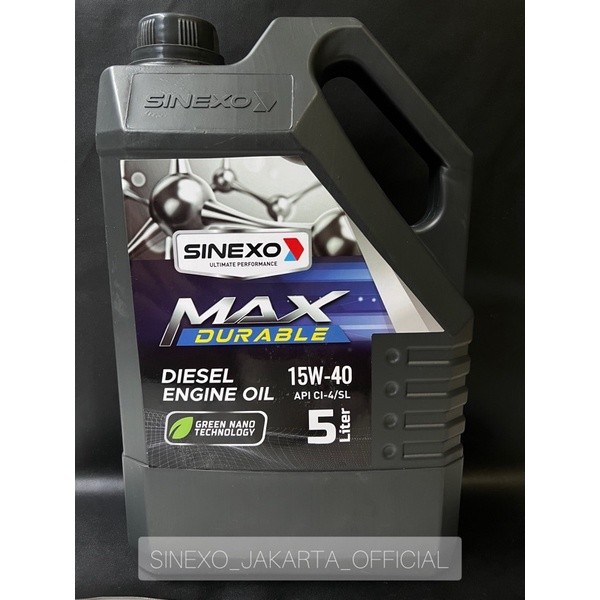 Oli SINEXO DIESEL ENGINE OIL 15W-40 MAX DURABLE API CI-4/SL 5 LITER