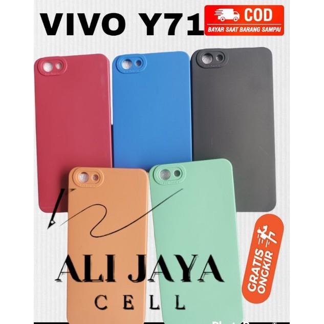 Vivo Y71 -Softcase/Silikon pro camera Hp Vivo Y71 bahan candy case color 3D Silikon macaron