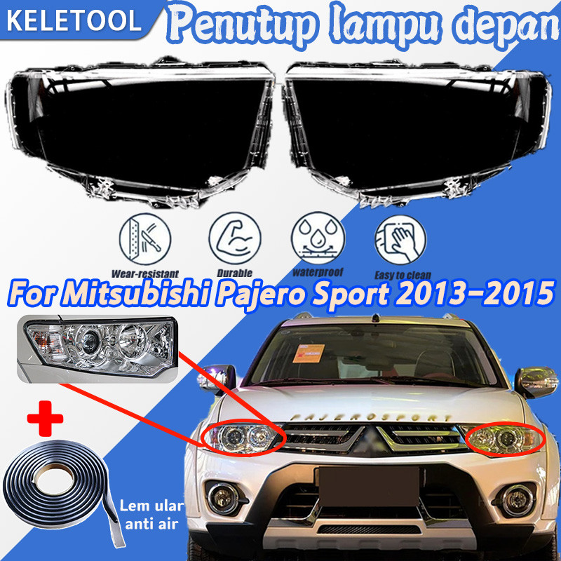 Mika Head Lamp Pajero Sport Mitsubishi Baru Kualitas ika 2012-2015 Pajero Kaca Lensa Penutup Lampu D