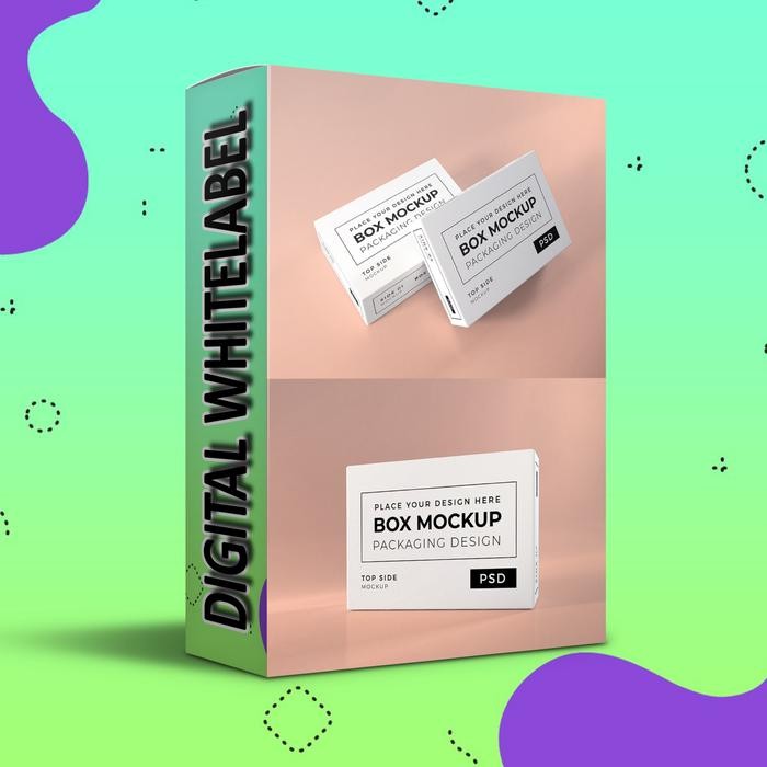 Mockup Kotak Panjang untuk Kemasan Produk