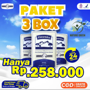 

Paket Istimewa 3 Box Etawaku Platinum - Susu Kambing & Krimer Nabati Kualitas Premium Isi 200gr