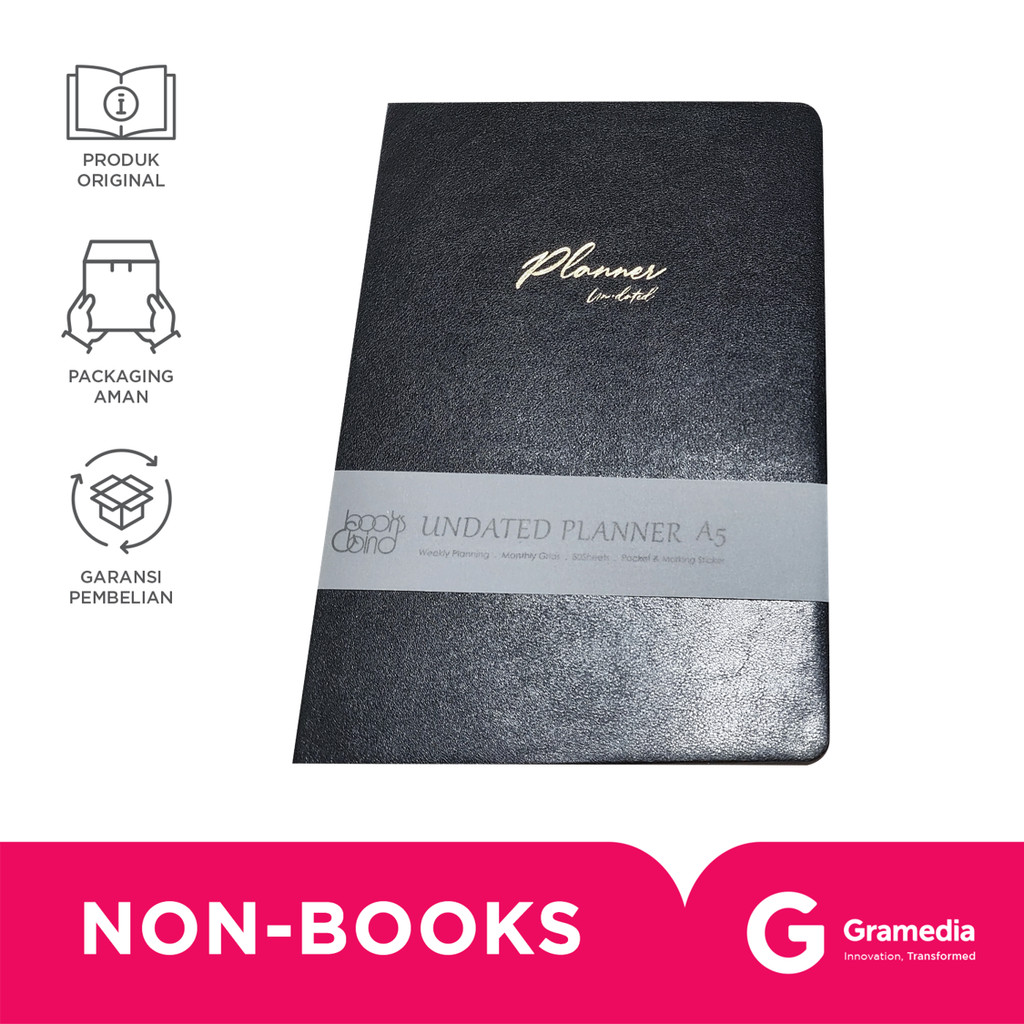 

Books & Bind Nb Softcover Undated Planner A5 Black