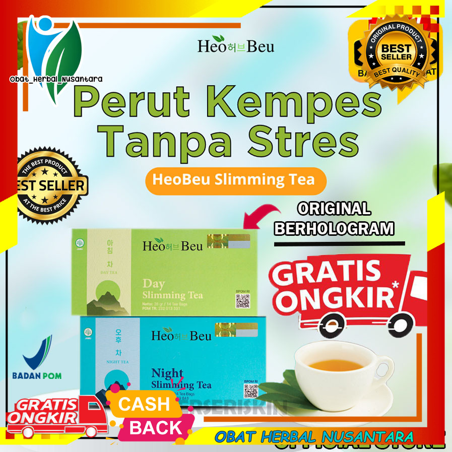 Teh Heo Beu | Heo Beu Tea Minuman Teh Pelangsing Original BPOM | Heo Beu Sliming Tea Original | Teh 