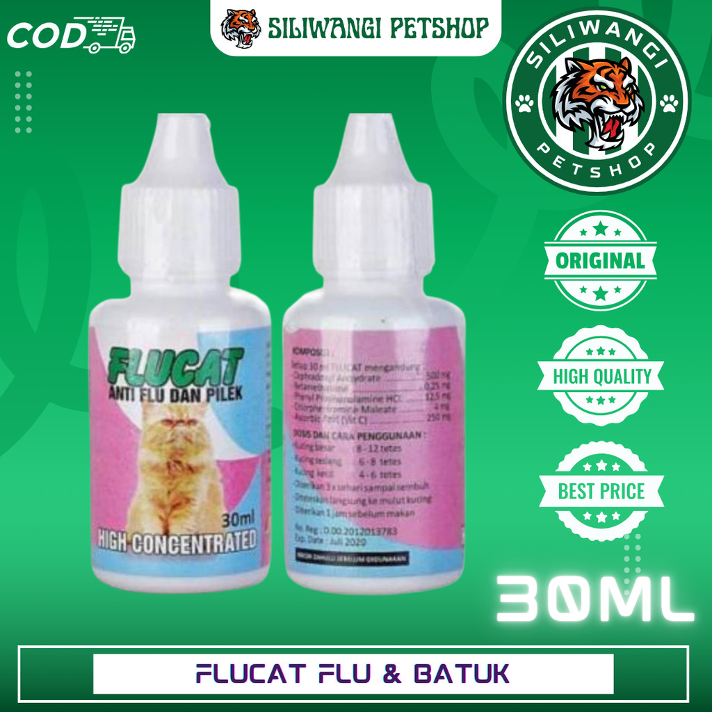 FLUCAT / FLU CAT obat flu pilek batuk pada kucing