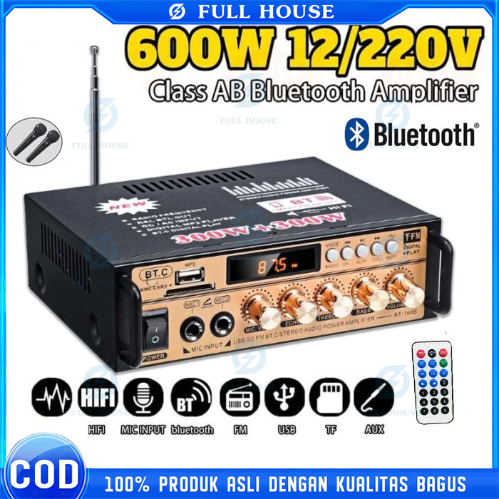 Amplifier Araoe Power Amplifier Bluetooth 300W300W Digital Hifi Bluetooth Tereo Audio Amplifier Fm