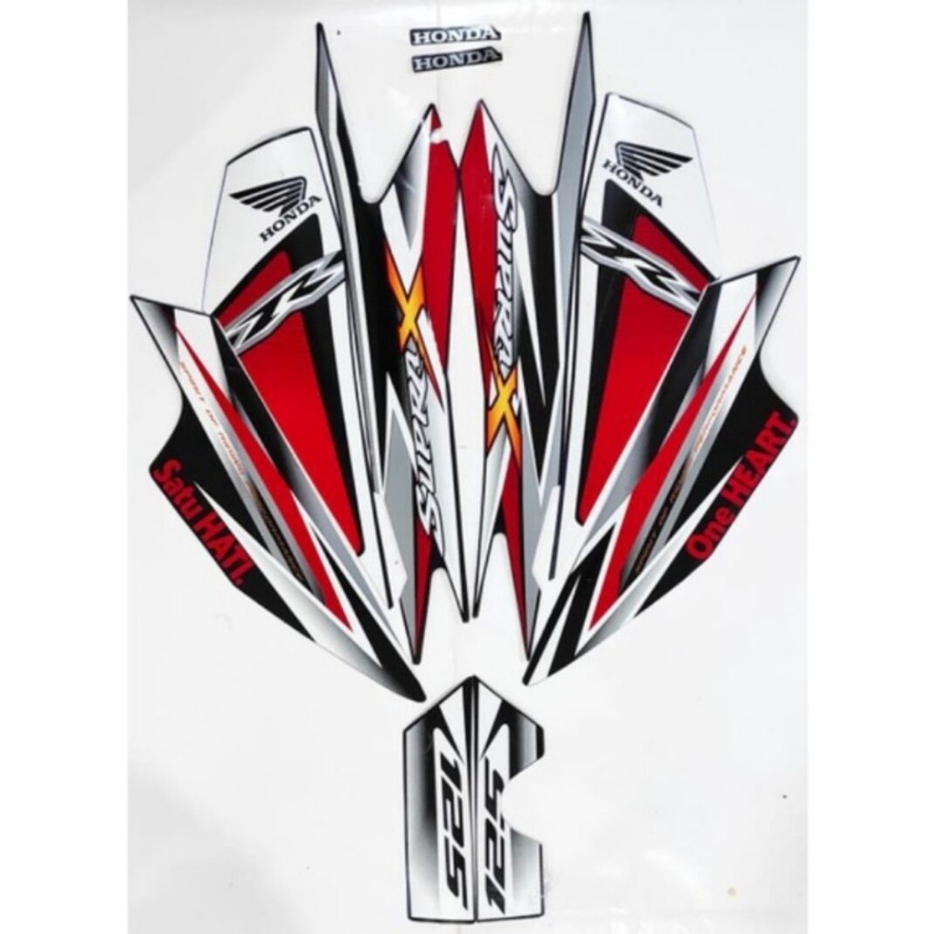 Striping Ori body Honda Supra X 125R 2013 stiker bawaan original bodi honda supra x old supra x 125 