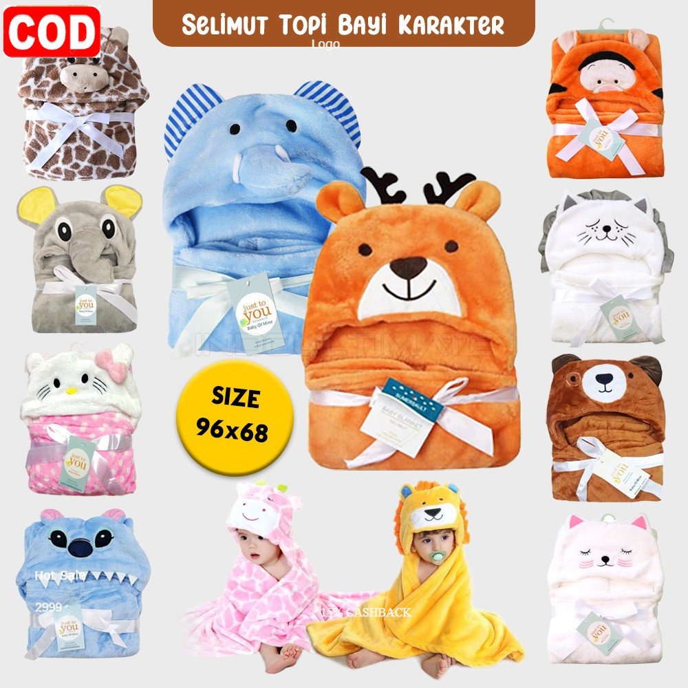 Selimut bayi Selimut Bayi Topi Rajut Flace Selimut Topi Karakter Selimut Bayi Lembut BS-03