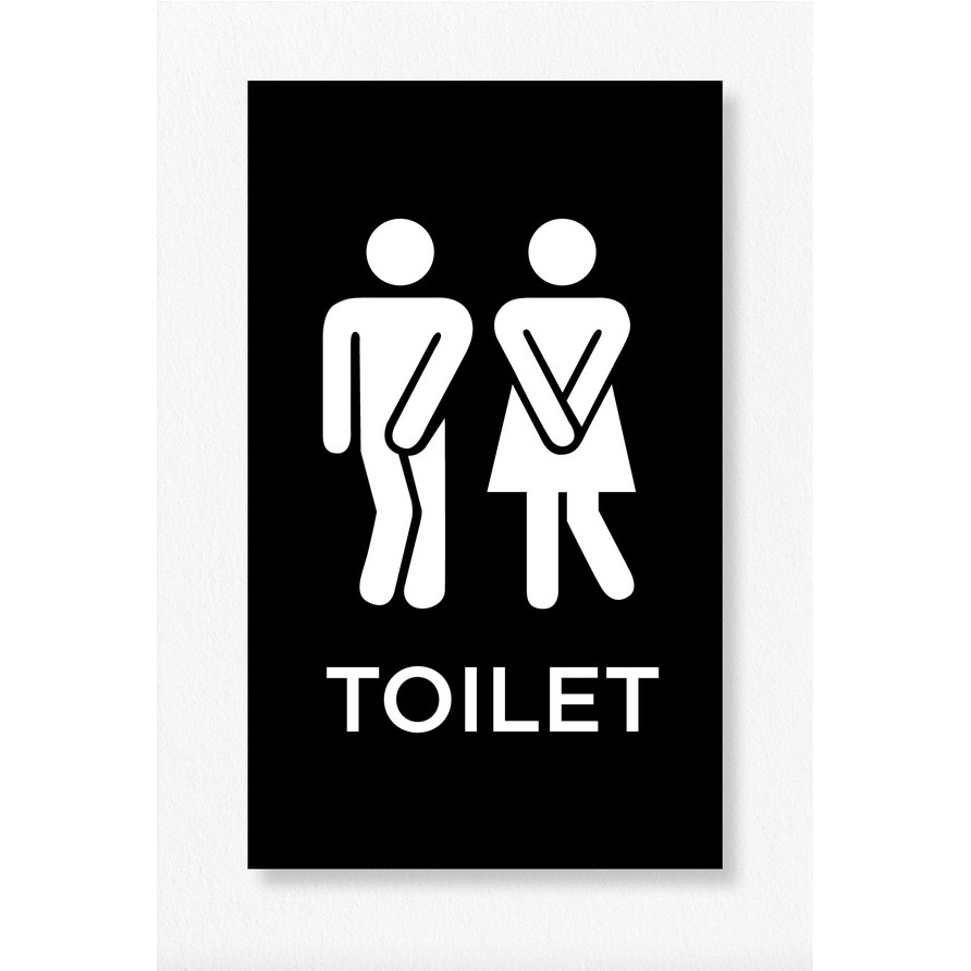 

Papan Toilet Pria Wanita Akrilik Tempel Signage Petunjuk Nama Ruangan Tanda Penanda Dinding Pintu Ruangan Acrylic