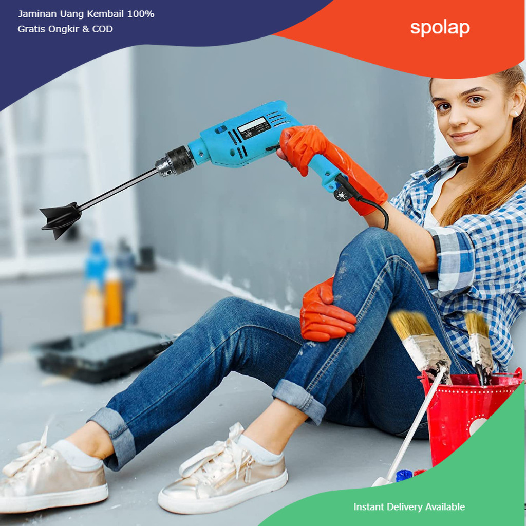 IOP 4pcs/Set Mixer Epoxy Mixer Pengaduk Cat Untuk Pengganti Keramik Mata Bor