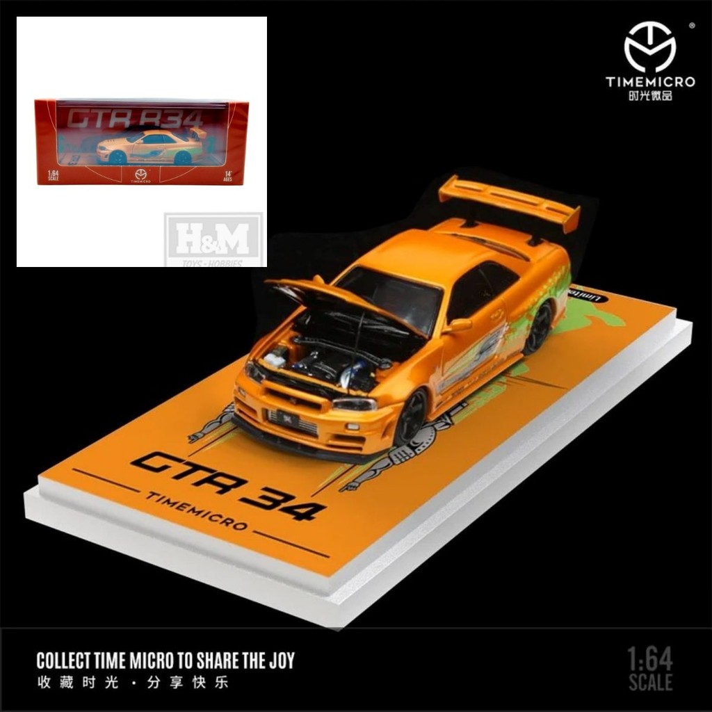 Time Micro Fast and Furious Nissan GTR R34 Z Tune - Orange