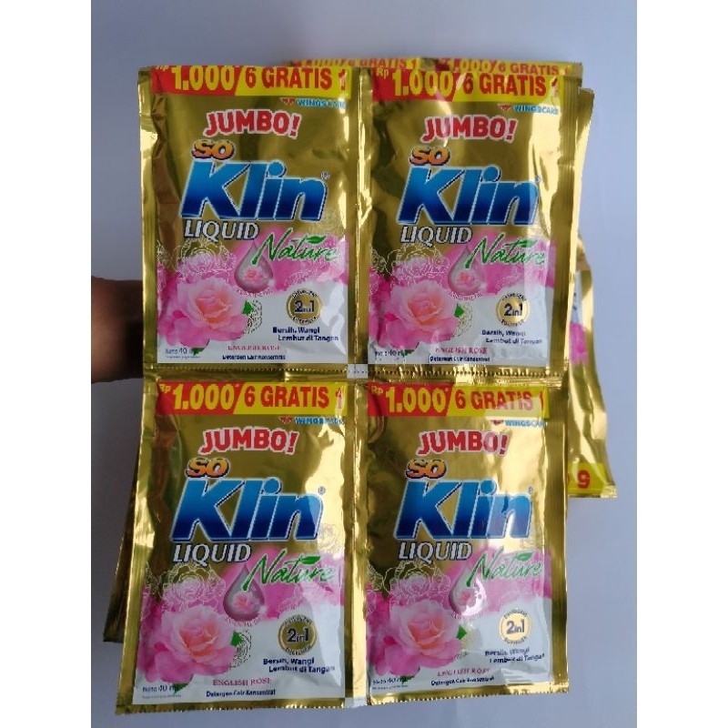 SOKLIN CAIR LIQUID NATURE JUMBO/1 RENCENG ISI 14 PCS