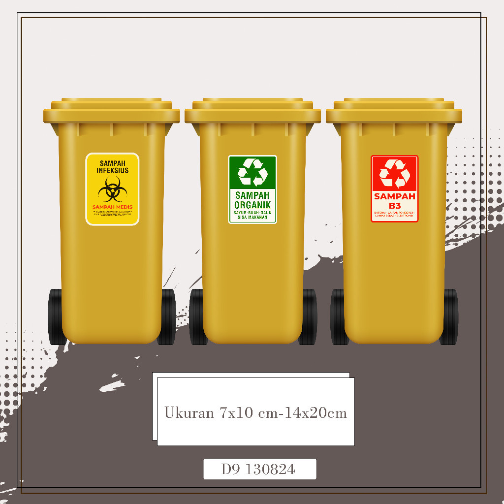 

Stiker label Penanda Jenis Sampah/Stiker Label Sampah/Label Sampah Medis Non Medis multi Sticker